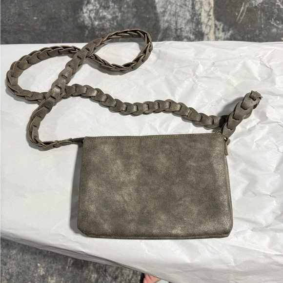 ANTHROPOLOGIE Valerie Braided Strap Distressed Crossbody Purse - Picture 5 of 12